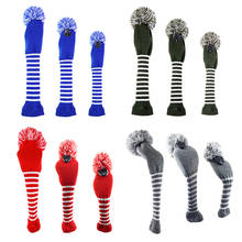 3pcs/Pack Knitted Golf Headcover Driver Spoon Cover Golf Club Wood Head Covers Club Heads 2024 - buy cheap