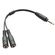 1Pc 3.5mm stereo audio male to 2 female headset mic splitter cable adapter 2024 - buy cheap