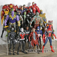 Juego de 21 unids/set de vengadores de Marvel, Infinity War, superhéroe, Ant-man, Thor, Iron Man, Thanos, figura de PVC en miniatura, juguetes con luz 2024 - compra barato