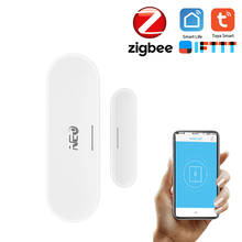 NEO ZigBee-Sensor de puerta con Control por aplicación Tuya, alarma de seguridad para apertura de ventana, interruptor magnético, Detector inalámbrico, Hogar Inteligente 2024 - compra barato