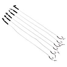 6Pcs Barbless Size 6 8 10 Carp Fishing Hook Tackle Hair Rigs Accessories Tackles 2024 - buy cheap