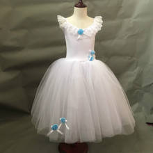 Vestido largo de Ballet para niña, leotardo de gimnasia profesional para niña, traje de baile de Lago de los Cisne, Giselle, blanco 2024 - compra barato