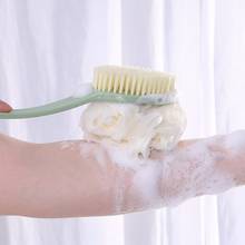 2-in-1 Body Brush Sided Natural Bristles Body Brushes Scrubber Long Handle Spa Shower Brush Bath Skin Massage Tool #YJ 2024 - buy cheap