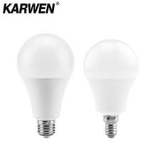 Karwen lâmpada led e27, e14, ac 220v, 230v, 240v, 3w, 6w e 9 holofote led de w 12w 15w 18w 20w 2024 - compre barato