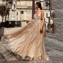 Lorie-vestido de noiva charmoso e brilhante, modelo a line, costas nuas, com alça espaguete, feito sob encomenda, 2020 2024 - compre barato