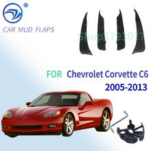 Carro fender flares lama flaps respingo guarda para chevrolet corvette c6 2005 2006 2007 2008 2009 2010 2011 2012 2013 2024 - compre barato