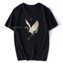 Camiseta masculina estampa japonesa bordada, camiseta de algodão estampa de sukajan 2024 - compre barato