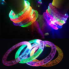 Light Up Bracelet Acrylic Flash LED Light Emitting Electronic Bangle Luminous Glowing Bracelet Toys  Blinking Jewelry Gift 2024 - buy cheap