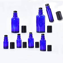 Frascos de perfume de vidro com rolo, frasco de óleo essencial cosmético vazio para viagem com esfera de aço e 5ml-100ml com 10 peças 2024 - compre barato