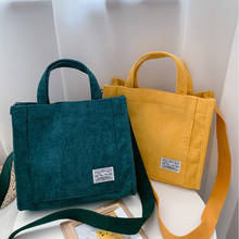 Small Corduroy Shoulder Bag for Women 2022 Ladies Totes Bag Girls Handbags with Pocket Shopper Vintage Simple Book Crossbody Bag 2024 - compre barato