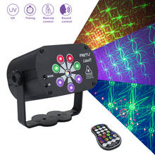 LED Laser Projector Light Club DJ Disco Party Stage Light Sound Activated 120Patterns RGB UV Laser Light for Christmas Halloween 2024 - buy cheap