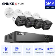 ANNKE-sistema de seguridad para exteriores, Kit de videovigilancia con cámara de 5MP Lite, Ultra HD, 8 canales, DVR, 5MP, IP67, S300, 4 unidades 2024 - compra barato