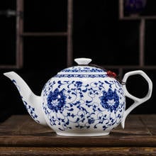 China  Blue and white thin porcelain teapot High capacity 320ML 1L Ceramic tea pot traditional chinese tea set 2024 - buy cheap