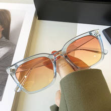 Retro Summer Square Sunglasses Women Luxury Designer Fashion Yellow Gradient Sun Glasses Men Shades 2021 Trendy Black Glasses 2024 - buy cheap