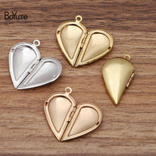 BoYuTe (10 Pieces/Lot) 16*29MM Half Heart Photo Locket Pendant Vintage Metal Brass Locket Factory Direct Wholesale 2024 - buy cheap