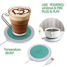 Almohadilla calefactora USB para oficina, dispositivo de calentamiento para taza caliente, café, té, tapete de mesa PU resistente al calor, posavasos eléctrico aislante 2024 - compra barato