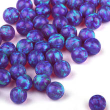 20pcs/Lot Free Shipping Ball Shape OP51 Violet Opal Beads for Earing Ring Necklace Bracelet Jewelry 2024 - buy cheap