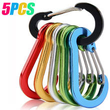 5 Pcs 9 Color Aluminum Alloy Carabiner Keychain Lock Buckle Snap Clip Outdoor Camping Climbing Backpack Booms Fishing Hook Tools 2024 - buy cheap