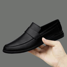Genuine Leather Mens Shoes Casual Luxury Brand Mens Slip on Flats Fashion Loafers Breathable Driving Shoes Top Quality Moccasins 2024 - buy cheap