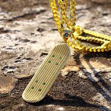 Fashion Skateboard Pendant Necklace Silver Gold Color with Stainless Steel Rope Chain Hip Hop Jewelry 2024 - buy cheap