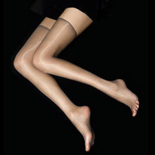 NEW 1D Sexy Woman Ultra Thin Oil Shinny Stockings Transparent Seamed Thigh High Long Medias Women Nylon Stockings Dropshipping 2024 - buy cheap