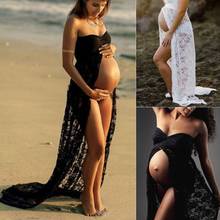 Couple maternity photography props maxi Maternity gown Lace Maternity Dress Fancy shooting photo summer pregnant dress Plus Size 2024 - buy cheap