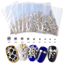 1 paquete de Cuentas planas de cristal para decoración de uñas, gemas brillantes 3D de Color estrellado AB, accesorios para manicura de libros, 1 paquete (SS3-SS20) 2024 - compra barato