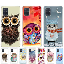 Capa de silicone para celular samsung, capinha colorida de corujinha, compatível com os modelos a31, a41, a51, a71, a01, a81, a91, a11, a30s, a20s, a21s, a50s, m11, m21, m31, m30s, m40s 2024 - compre barato