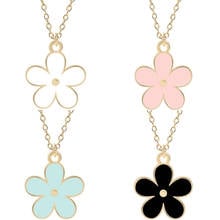 Color Flower Choker Cute Mini Alloy Daisy Plant Pendant Necklace For Women Sweet Beauty Sex Necklace Jewelry Free Shipping 2024 - buy cheap