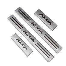 High-quality stainless steel Plate Door Sill Welcome Pedal Car Styling Accessories 4pcs/set For Ford Escape Kuga 2012-2017 2024 - buy cheap