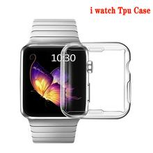 Тонкий чехол для Apple Watch Series 6 5 4 3 2 1 SE, силиконовый чехол для iWatch 38 40 42 44 мм, прозрачная защитная пленка из ТПУ 2024 - купить недорого