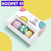 HOOPET игрушка для домашних животных, обучающая игрушка для кошек, мячик, мягкие игрушки, круглый шар с колокольчиками для кошек, собак 2024 - купить недорого