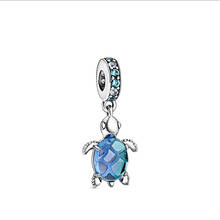 Real 925 Sterling Slver Charms Fit  Bracelet Original Murano Glass Sea Turtle Dangle Charms Women Diy Jewelry 2024 - buy cheap