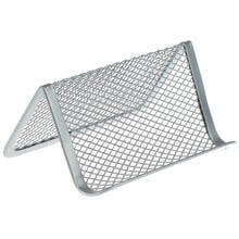 Shelf Office Accessories Organizer Display Stand Practical Desk Storage Desktop Metal Mesh Business Card Holder Fashion Portable 2024 - buy cheap