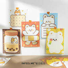 30 Pcs Animal Furry Series Fox Bear Note Memo Pad Kawaii Stationery Notes Portable Notepad School Office Supply Papeleria 2024 - buy cheap