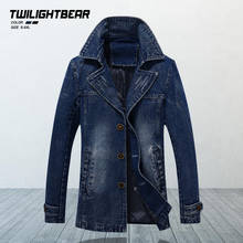 Jaqueta jeans masculina tamanho grande, casaco casual 4xl af1601 para homens primavera e outono 2024 - compre barato