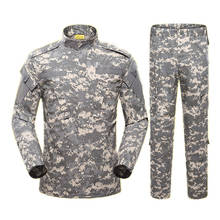 Uniforme tático masculino de camuflagem, acessório de roupa para uso externo, manga longa, para treinamento de uniforme militar de primavera e outono 2024 - compre barato