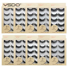 YSDO 5 pairs faux mink eyelashes thick lashes makeup dramatic 3d mink lashes natural false eyelashes extension faux cils cilios 2024 - buy cheap