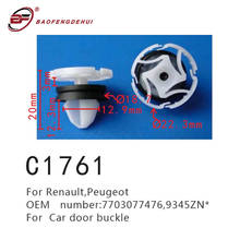 Tornillos de posicionamiento para puerta de coche, Clips de hebilla para Renault,Peugeot 7703077476,9345zn 2024 - compra barato