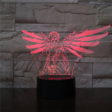 Overwatch 3D Lamp Table Bedroom Action Figure Decorative Lamp 7 Color Changing Game LED Night Light Home Decor 2428 2024 - buy cheap