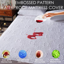 Ultrasonic Pattern Waterproof Mattress Protector Queen King Mattress Pad Cover Home Bed Sheet Anti Mites 2024 - buy cheap