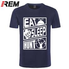 Camiseta Unisex Kurzarm Eat Sleep Hunt, jasd essen, schlafen Hirsch 2024 - compra barato