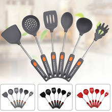 Utensílios de cozinha de aço inoxidável, 6 utensílios de cozinha duráveis, resistente a altas temperaturas, colher, macarrão, conjunto de ferramentas de cozinha 2024 - compre barato