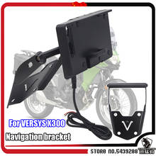 Marco de accesorios para motocicleta, soporte de navegación modificado por GPS, USB y carga inalámbrica, apto para KAWASAKI VERSYS X300 X-300 2024 - compra barato