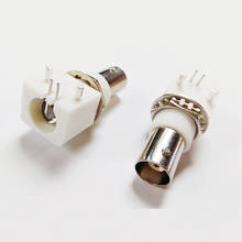 NCHTEK-Toma de montaje en ángulo recto, adaptador de conector hembra PCB BNC, color blanco, envío gratis, 25 uds. 2024 - compra barato