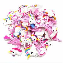 12pcs/Lot Children Girls Unicorn Horse Hair Clips Lovely Animal PVC Cartoon Hairpins Girls Hair Accessories Barrette Headwear 2024 - buy cheap