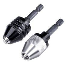 Adaptador de mandril de conversión sin llave de 2 uds 0,3-6,5mm, taladro de vástago hexagonal de 1/4 pulgadas 2024 - compra barato