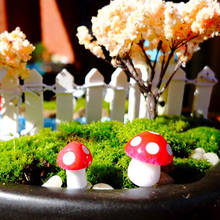 10 pçs miniaturas de cogumelo artificial mini jardim de fadas musgo terrário resina artesanato estacas para decorações de casa quente! 2024 - compre barato