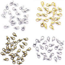 Ganchos de cierre de cadena para pulseras, collares, fabricación de joyas, accesorios DIY, 12x6mm, 50 Uds. 2024 - compra barato
