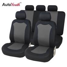 Autoyouth conjunto completo de tampas de assento de carro airbag compatível com poliéster respirável para todos os tipos de assentos de carro estilo normal 2024 - compre barato